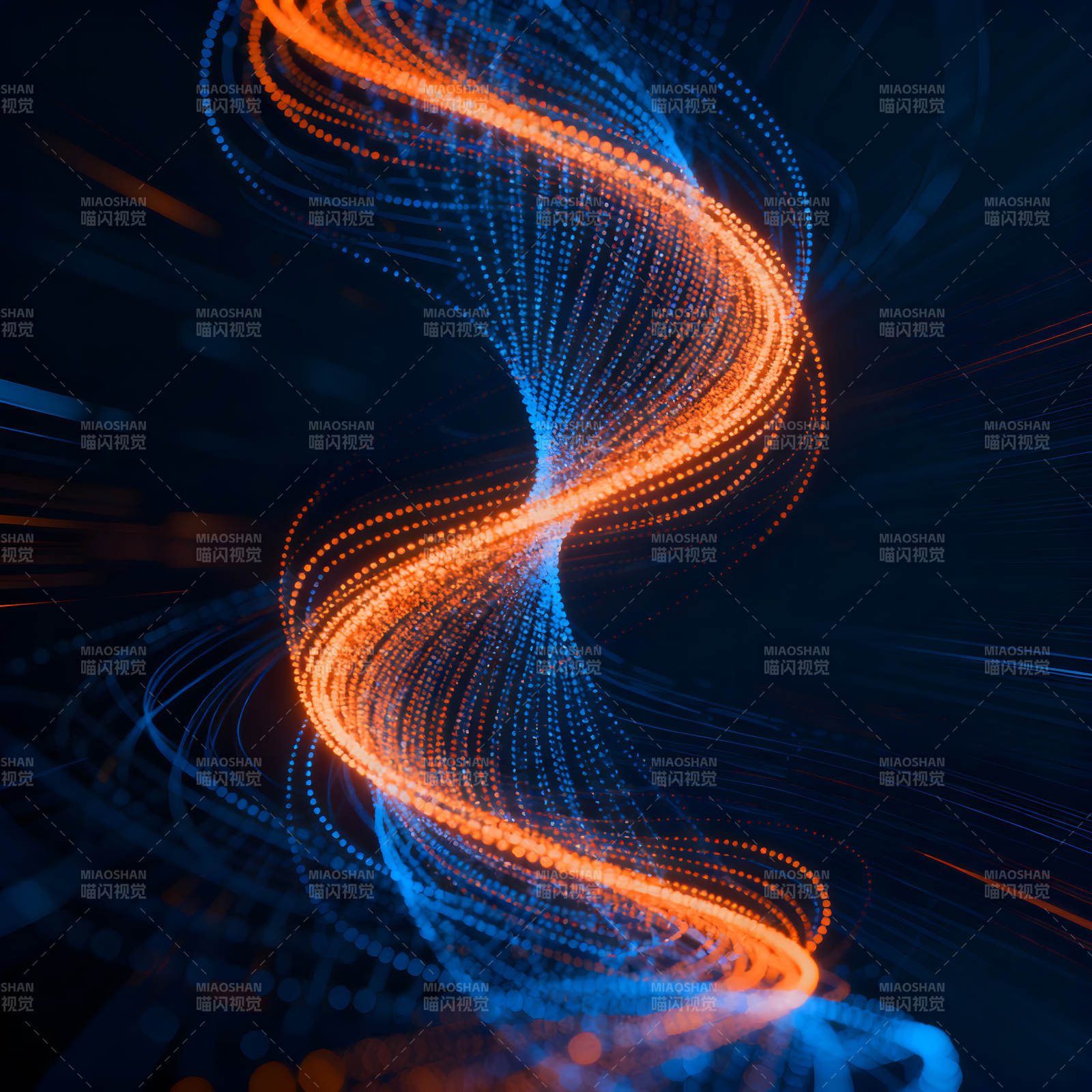 抽象线条组成的螺旋图形图片