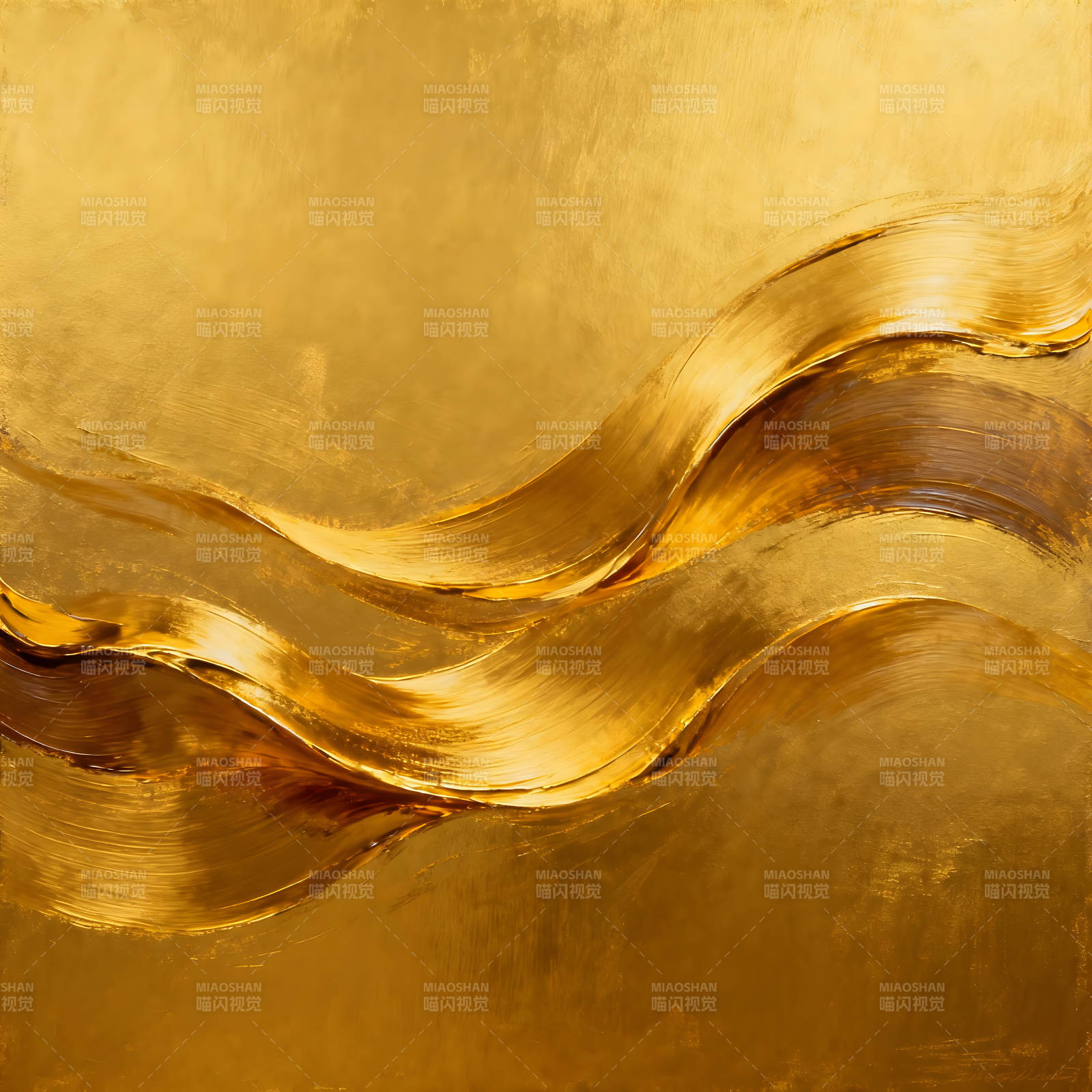 金色抽象绘画流动纹理图片