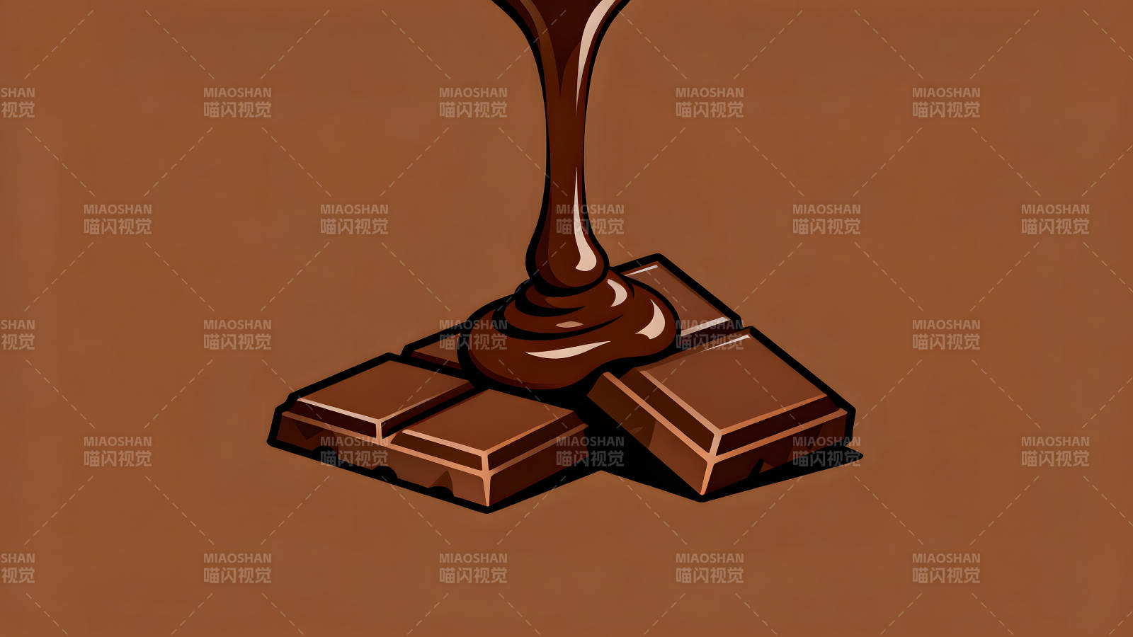 巧克力融化特写图片