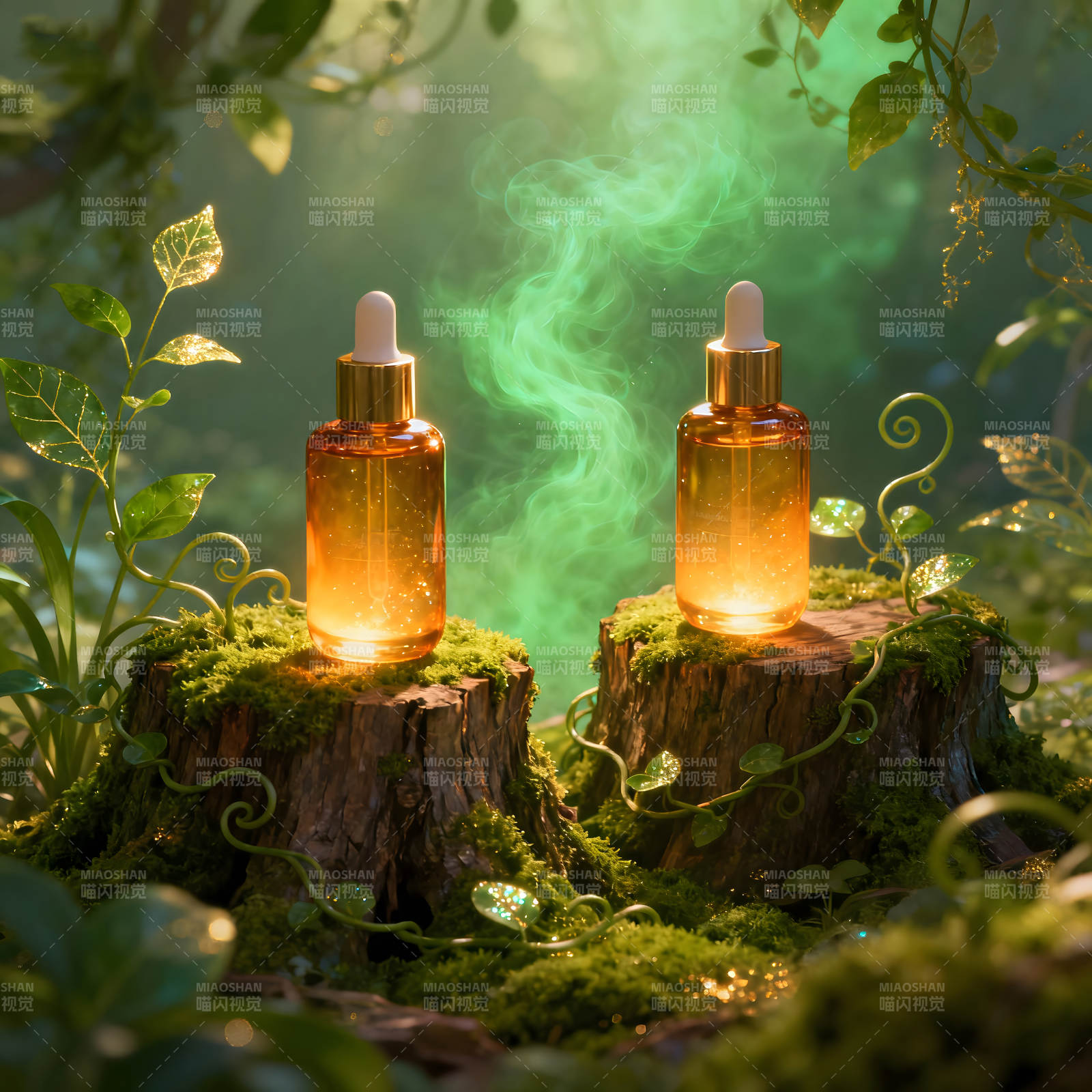 森林深处的护肤精华液图片