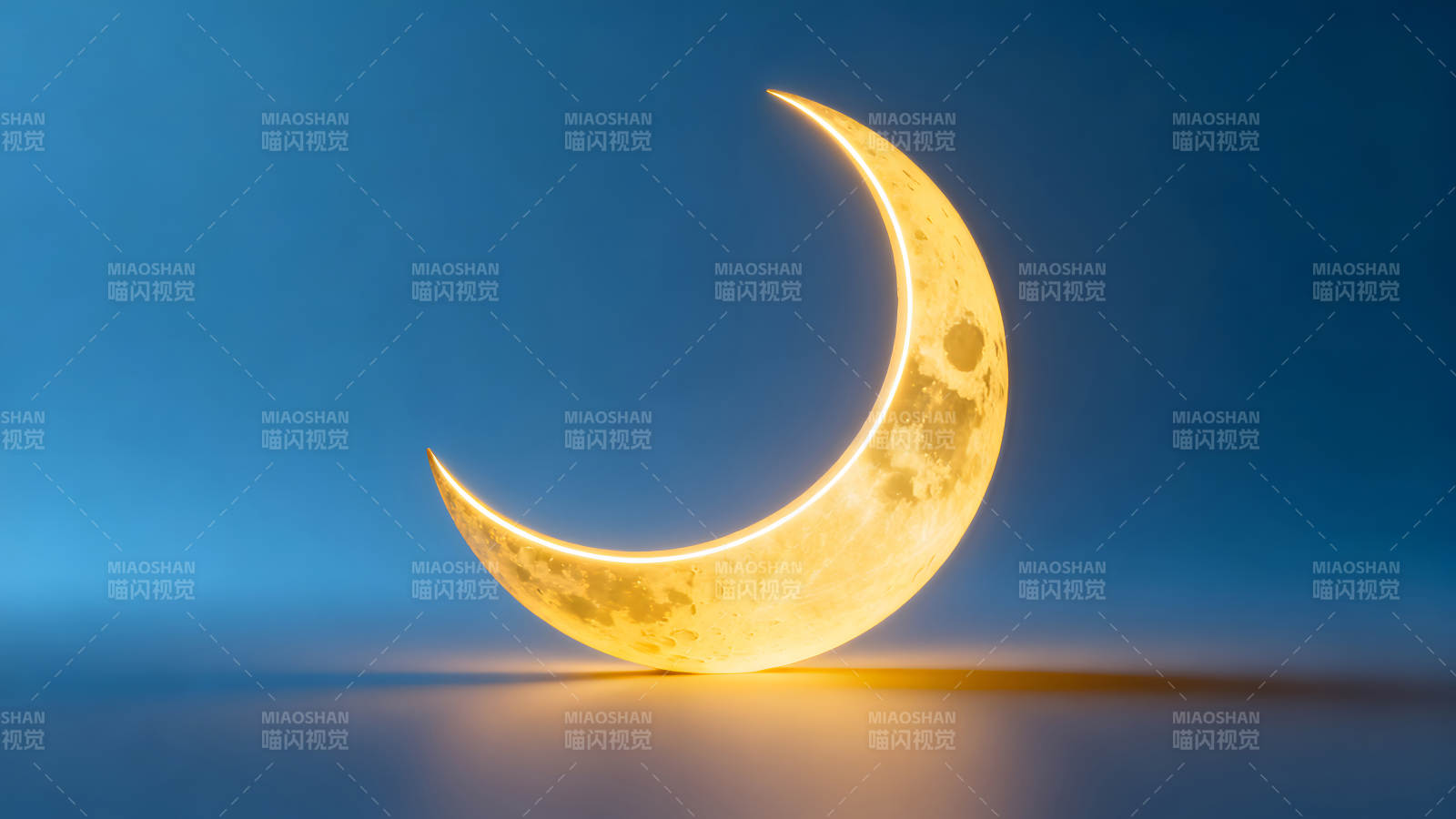 发光的月亮设计感十足图片