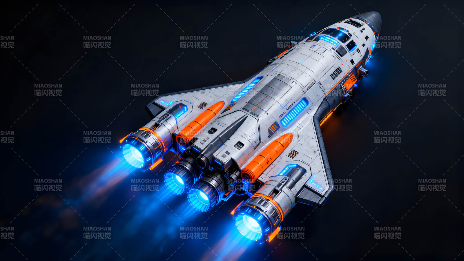 未来太空飞船科幻风格图片