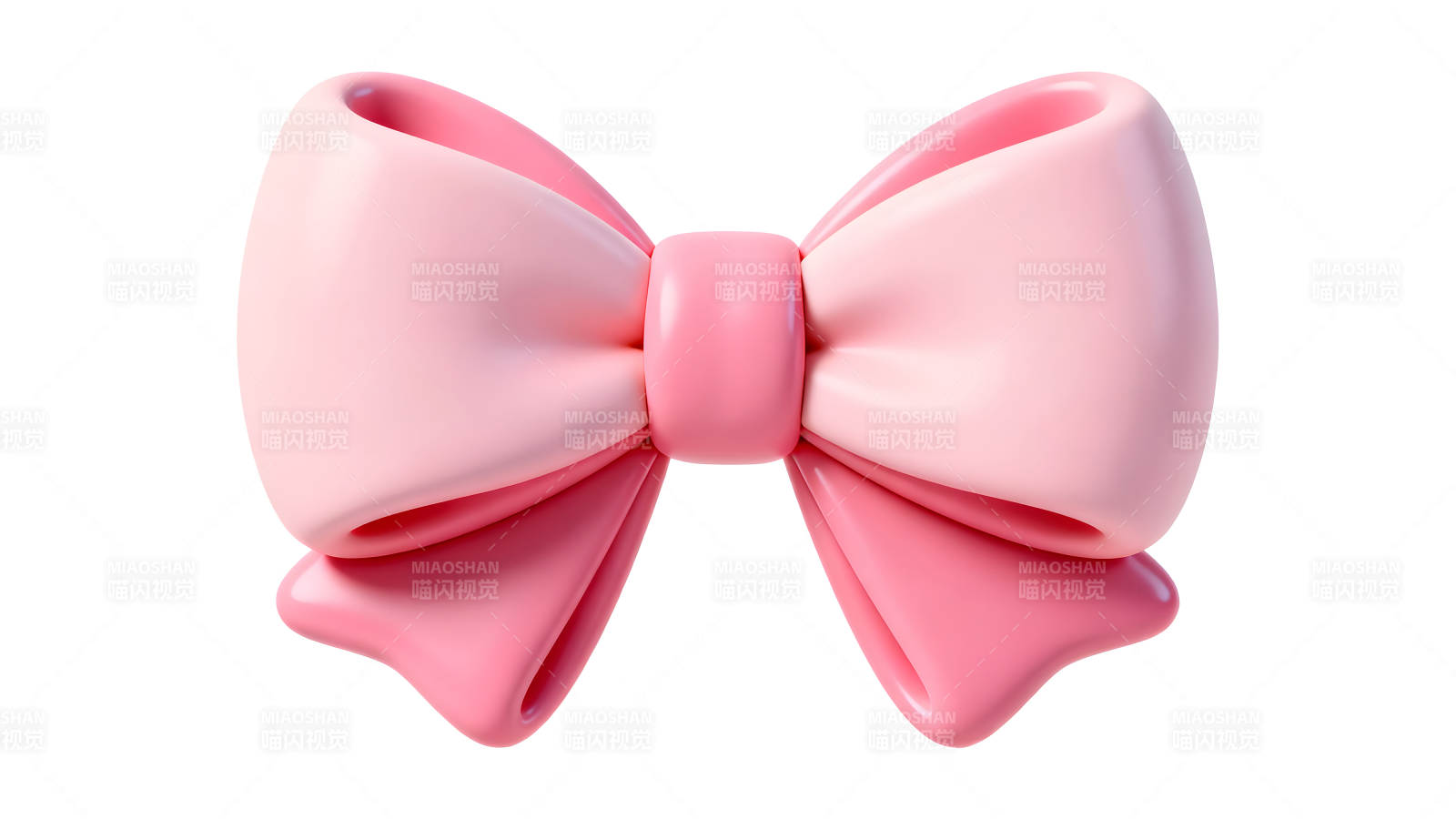 粉色蝴蝶结特写3D渲染图片