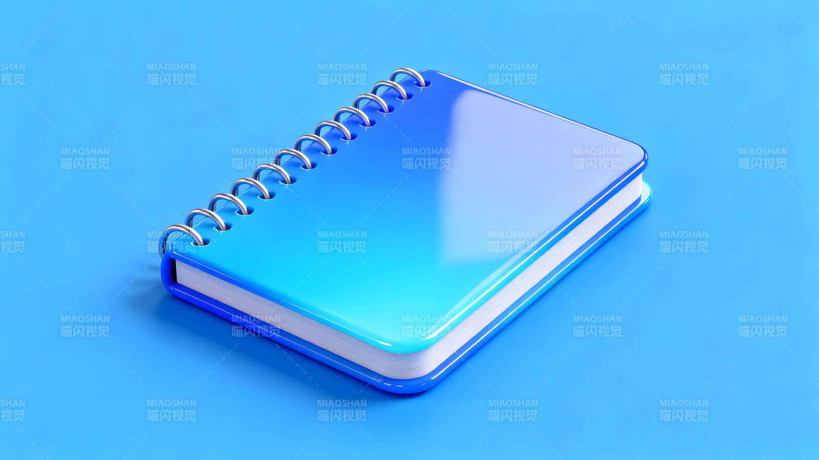 蓝色的笔记本简约风格图片