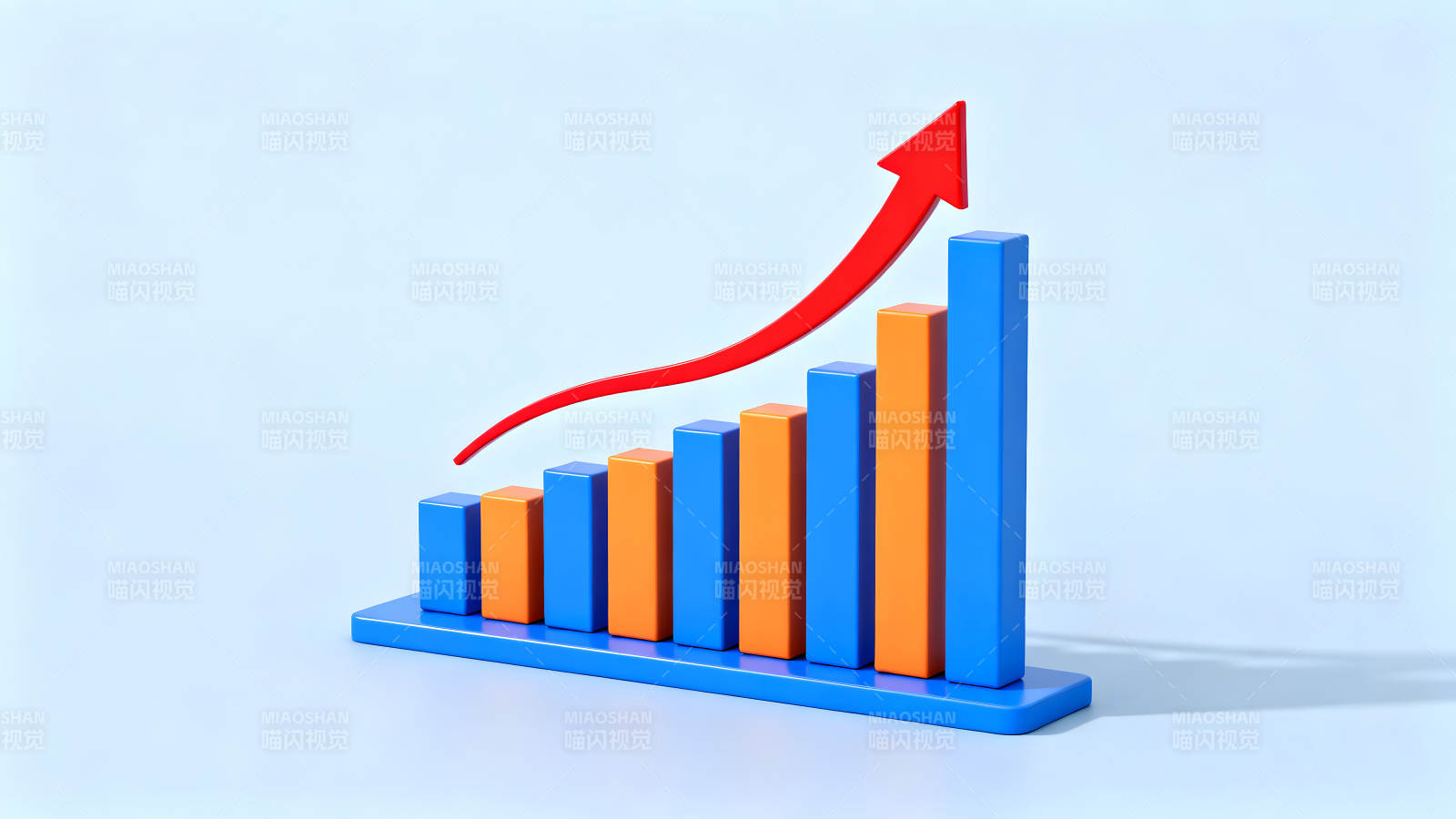 增长的图表和上升的箭头图片