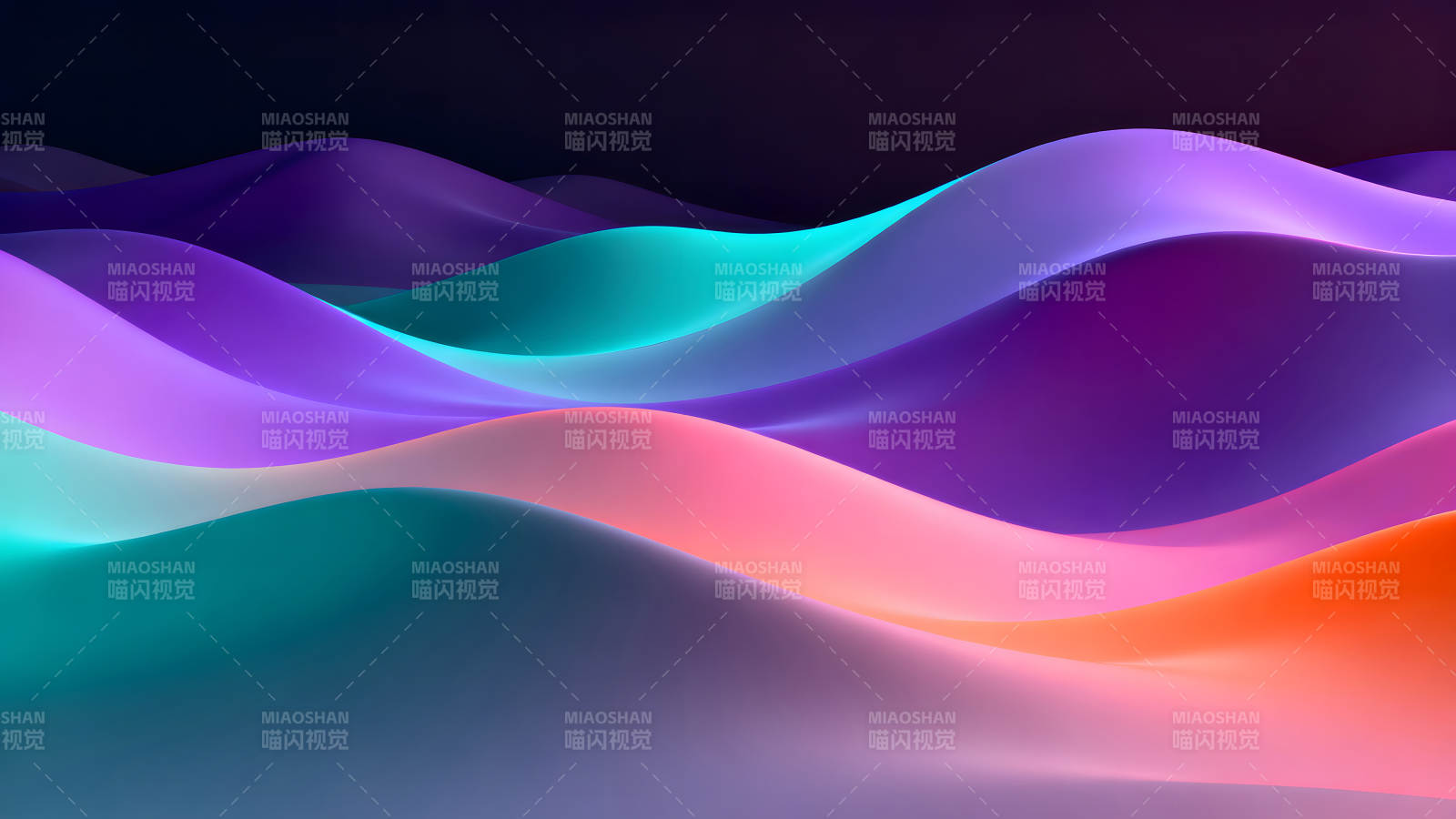 色彩流动的抽象山丘图片