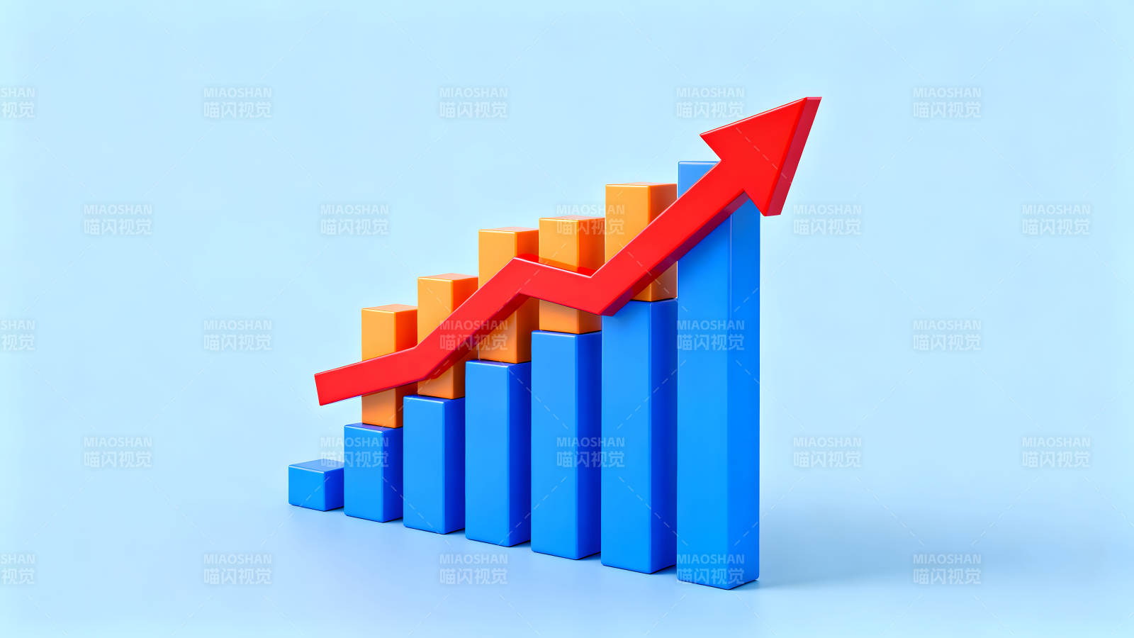 增长图表展示上升趋势图片