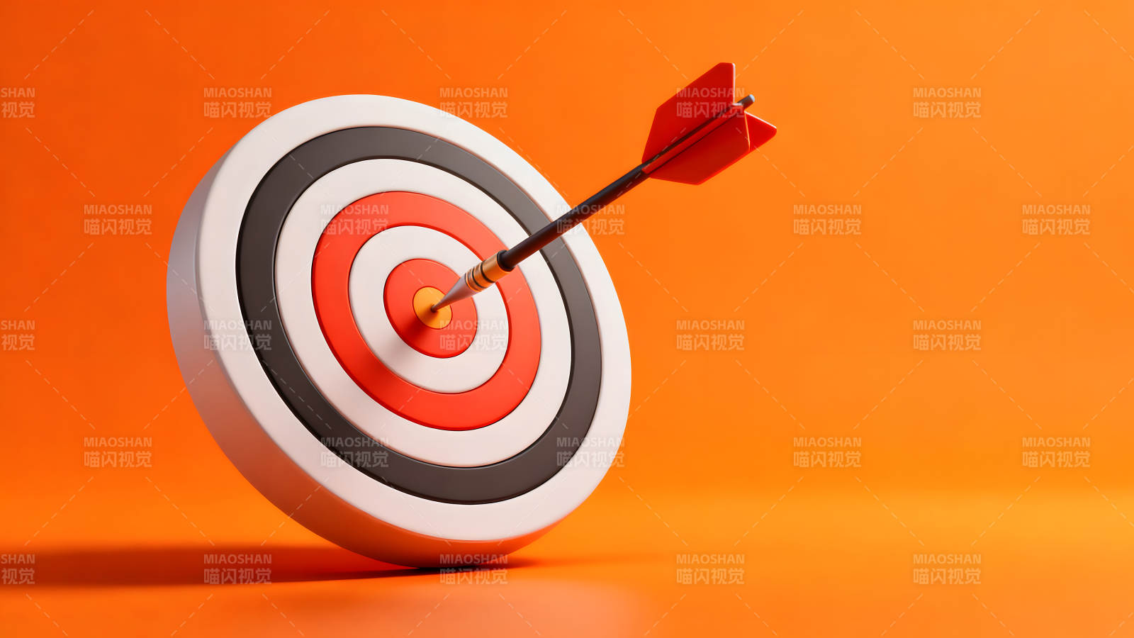 箭中靶心达成目标图片