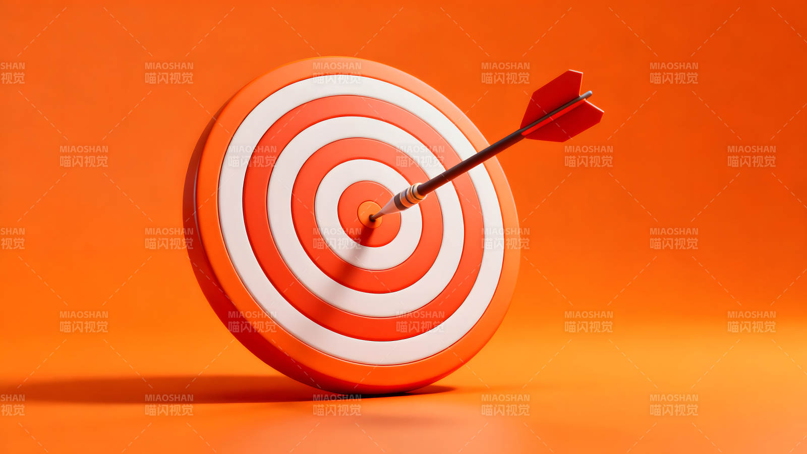 箭中靶心达成目标图片