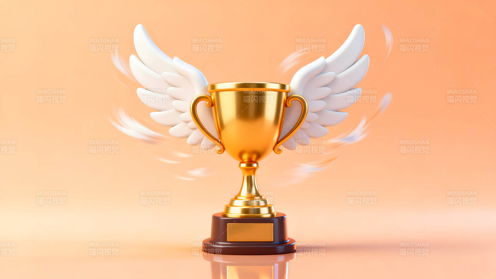 金色奖杯插画胜利的象征图片