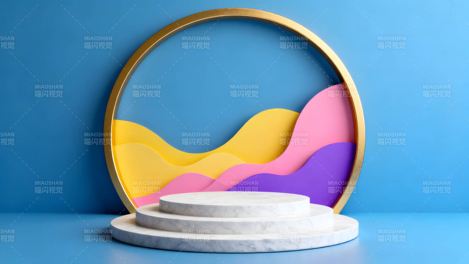 抽象艺术风格展示平台图片