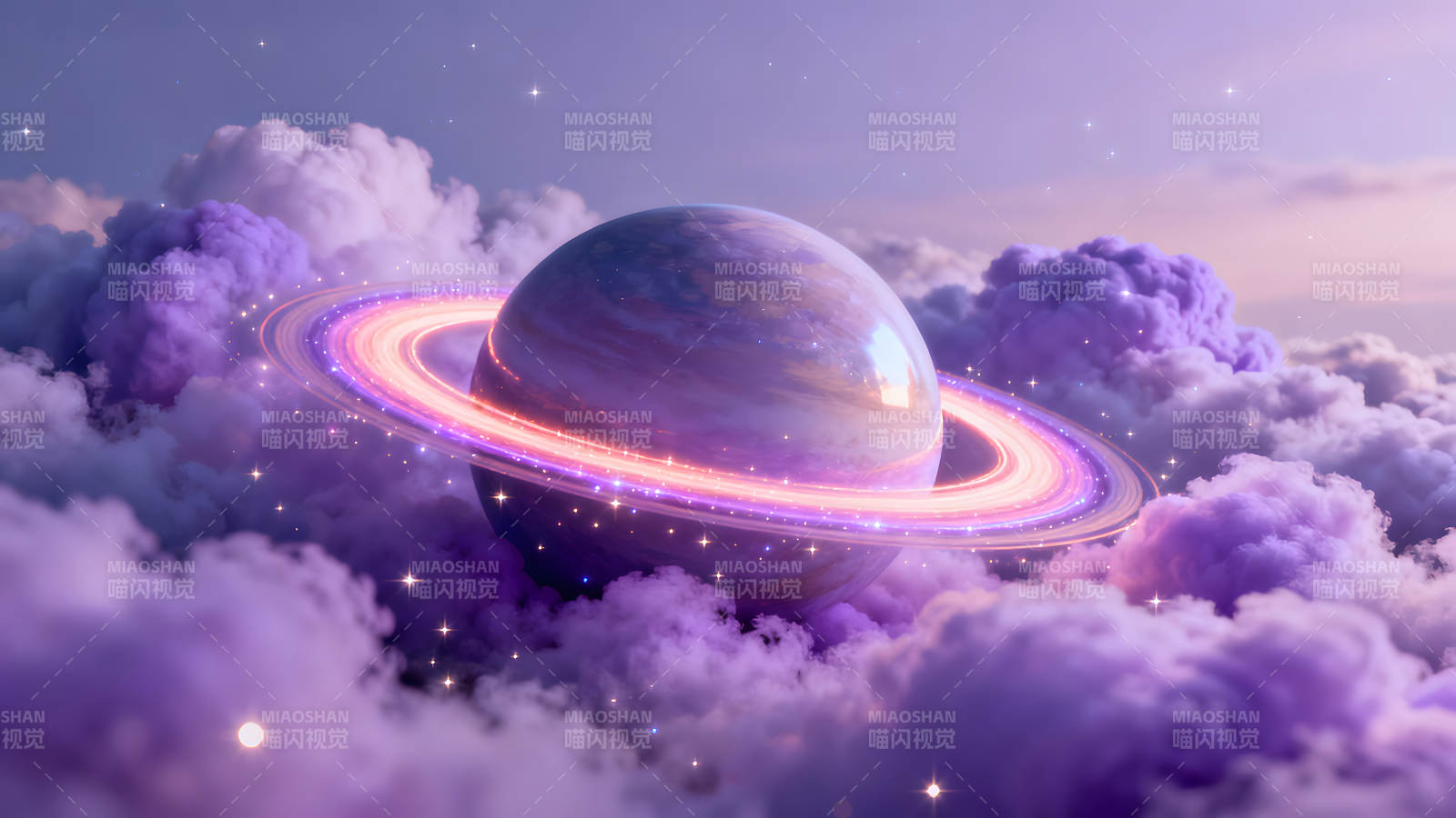 星空中的梦幻行星云朵图片