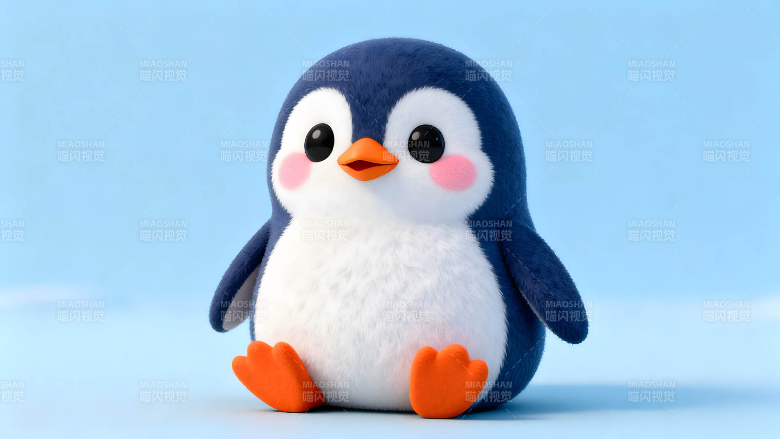 可爱的卡通企鹅形象萌态十足图片