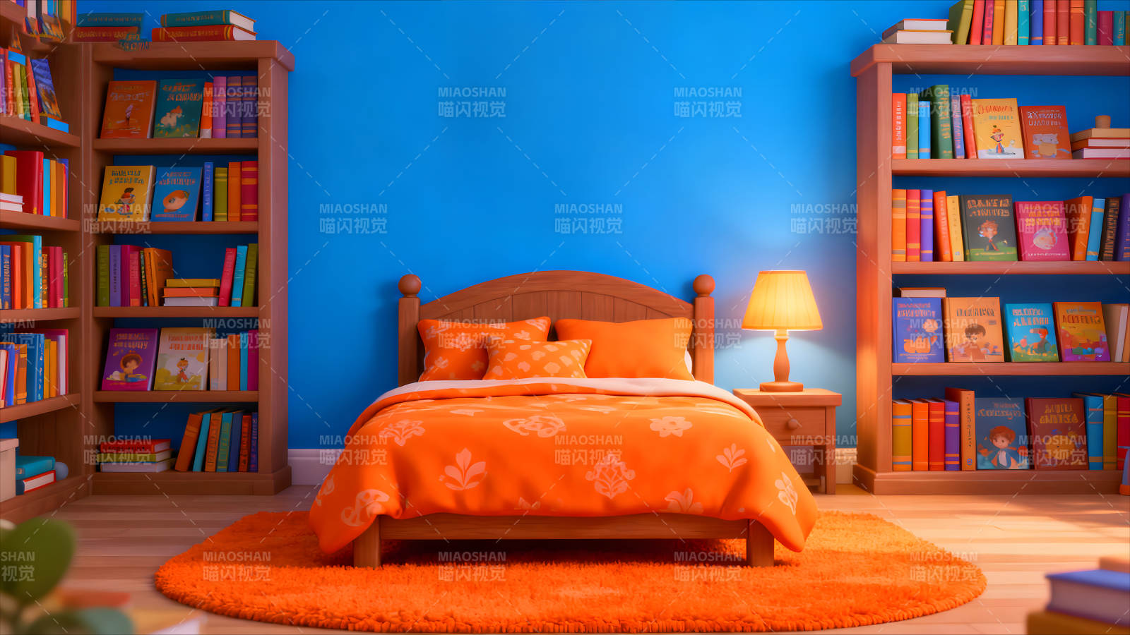 明亮温馨的儿童卧室充满童趣图片