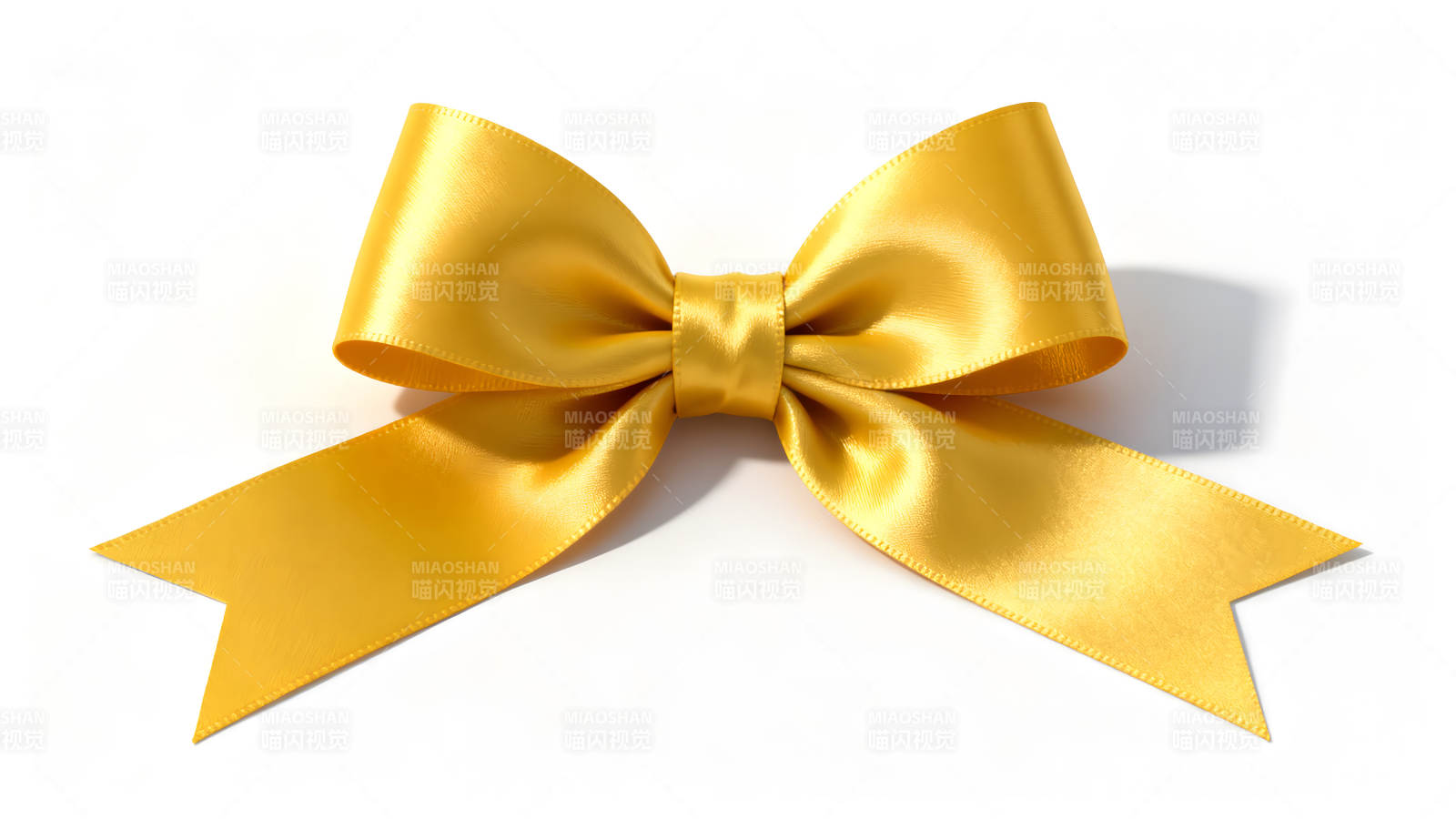 金黄色丝带蝴蝶结装饰图片