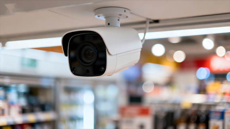 监控摄像头特写商店环境图片