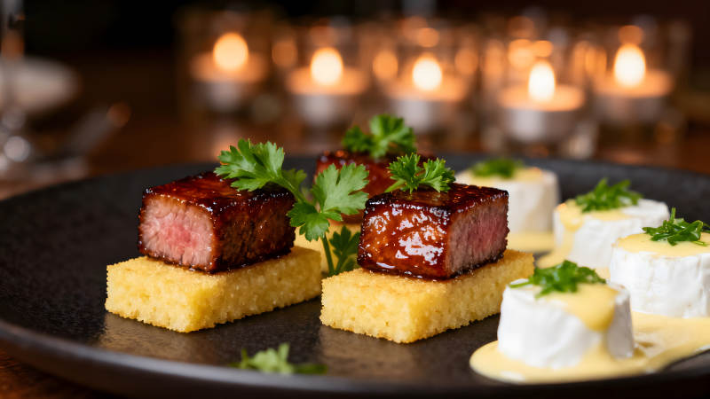 美味佳肴组合精美摆盘图片