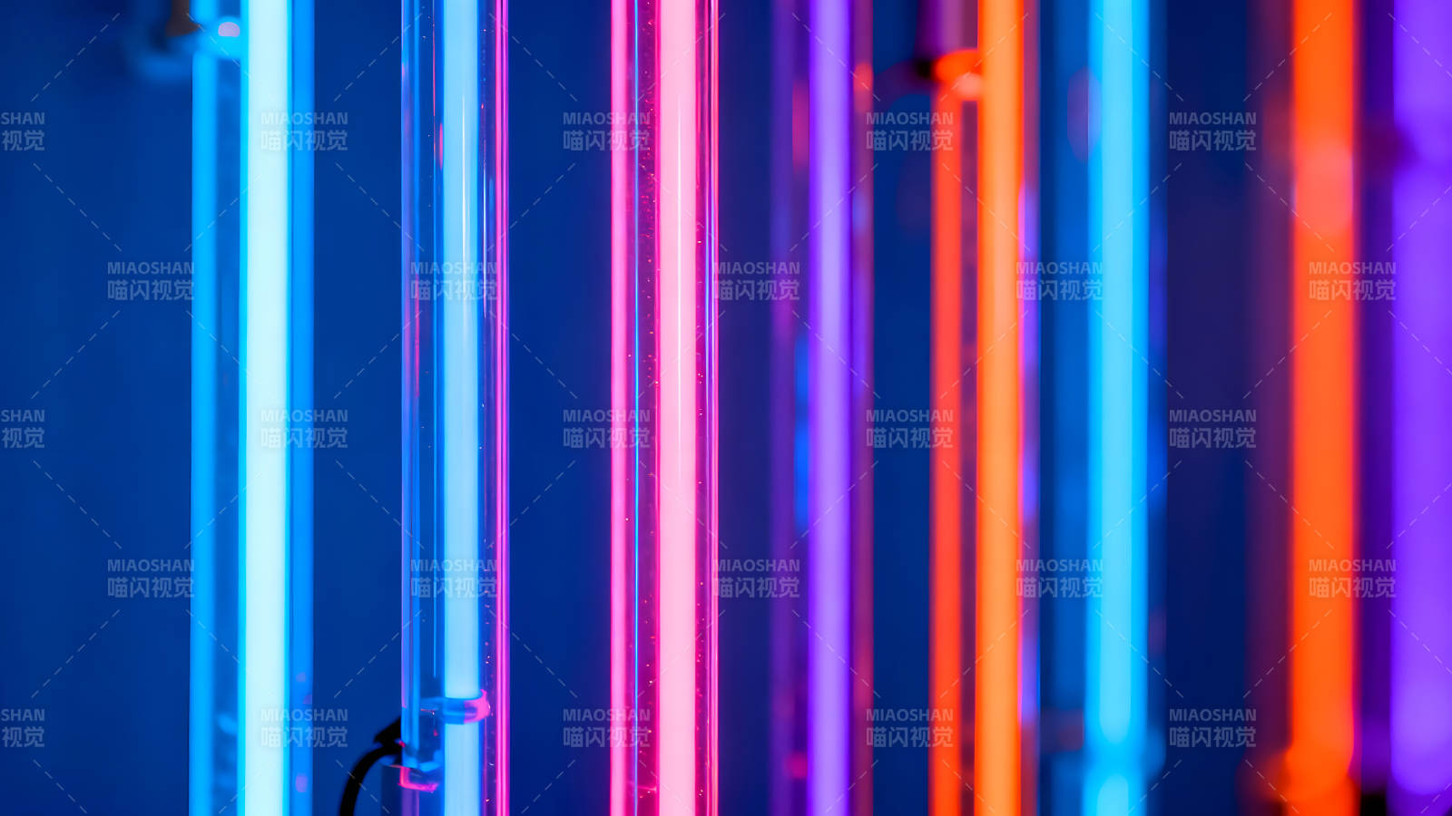 彩色霓虹灯管艺术抽象图片