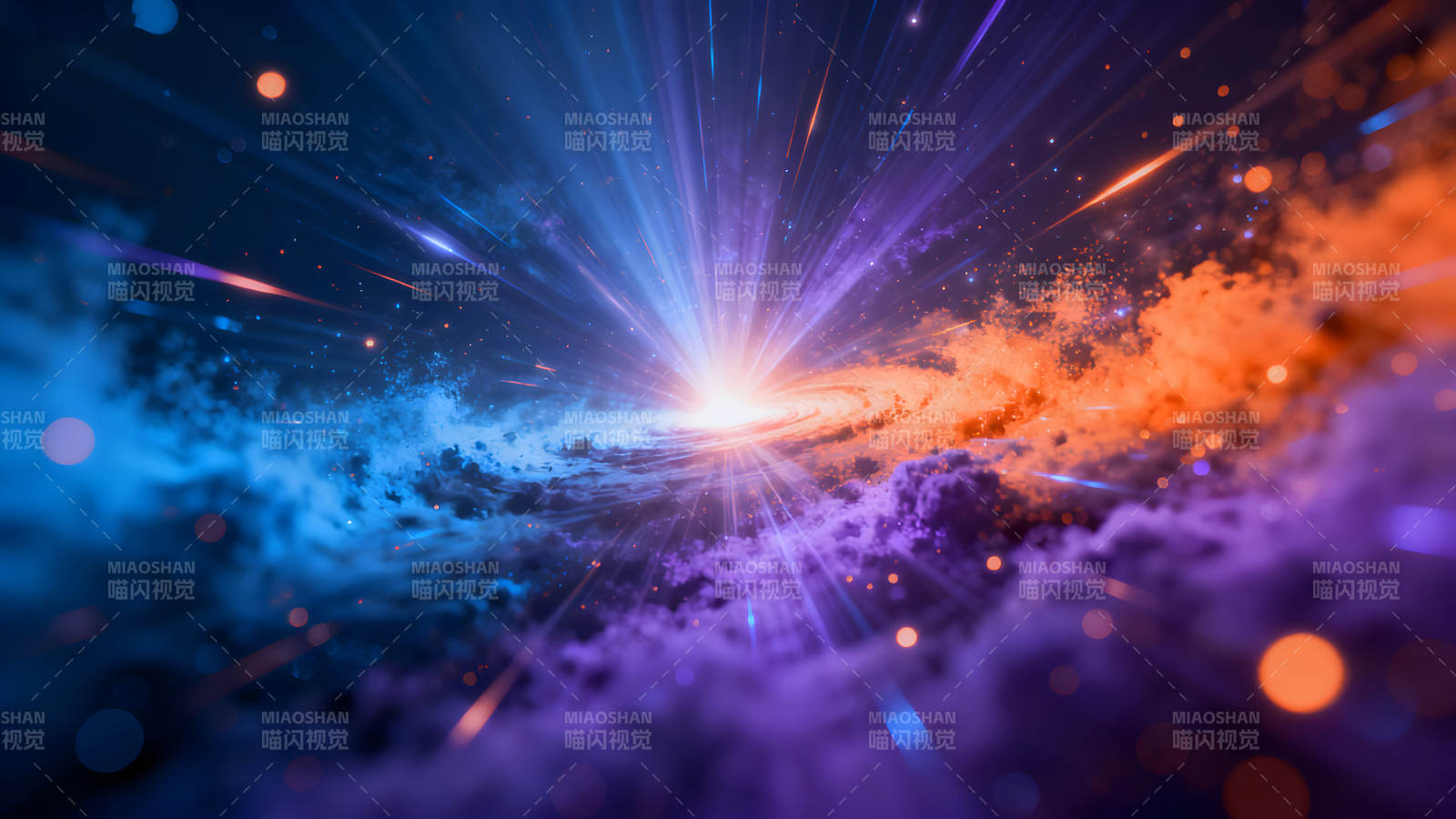 宇宙星云奇观爆发光芒图片