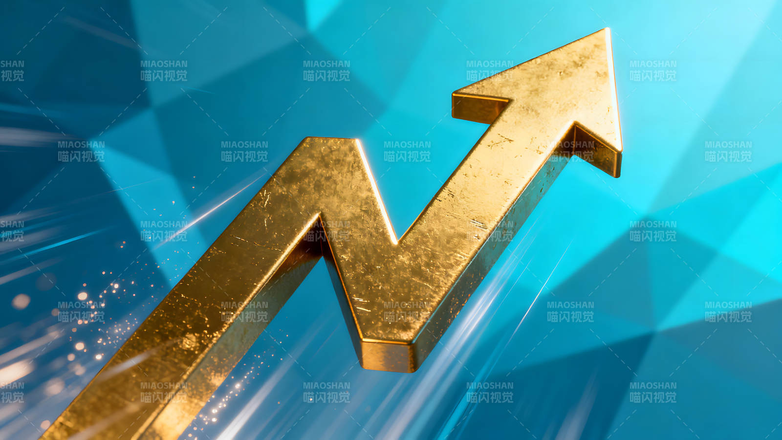 金色箭头指向增长图片