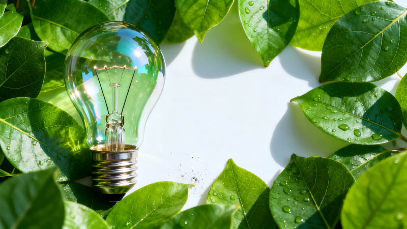 节能环保理念光线植物结合图片