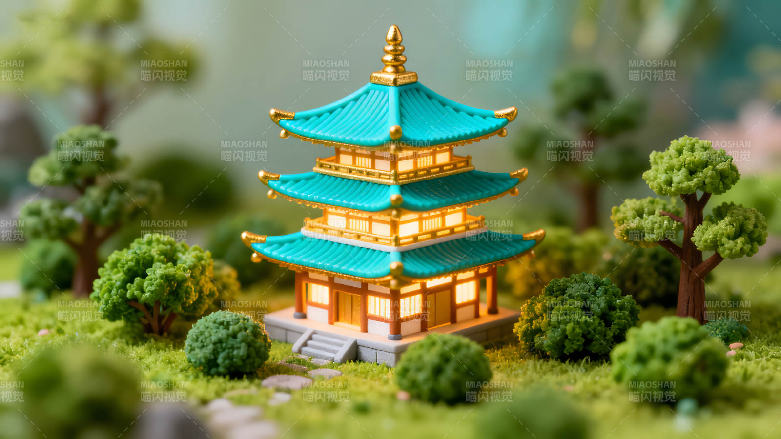 精美的微型宝塔模型图片