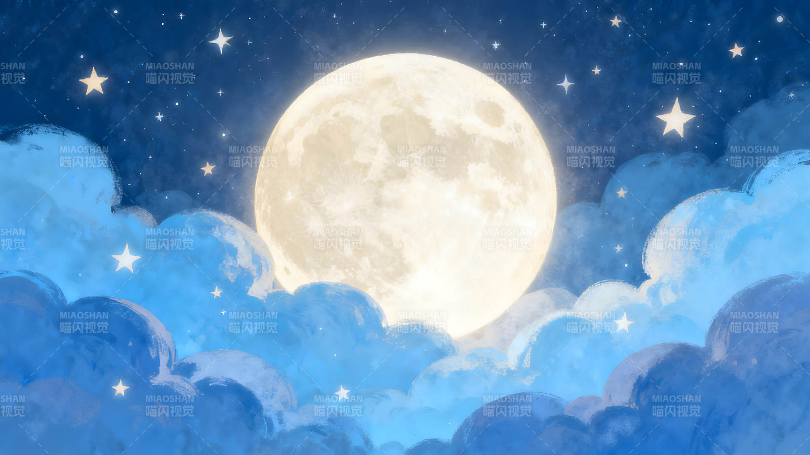 月夜星空下的梦幻景象图片