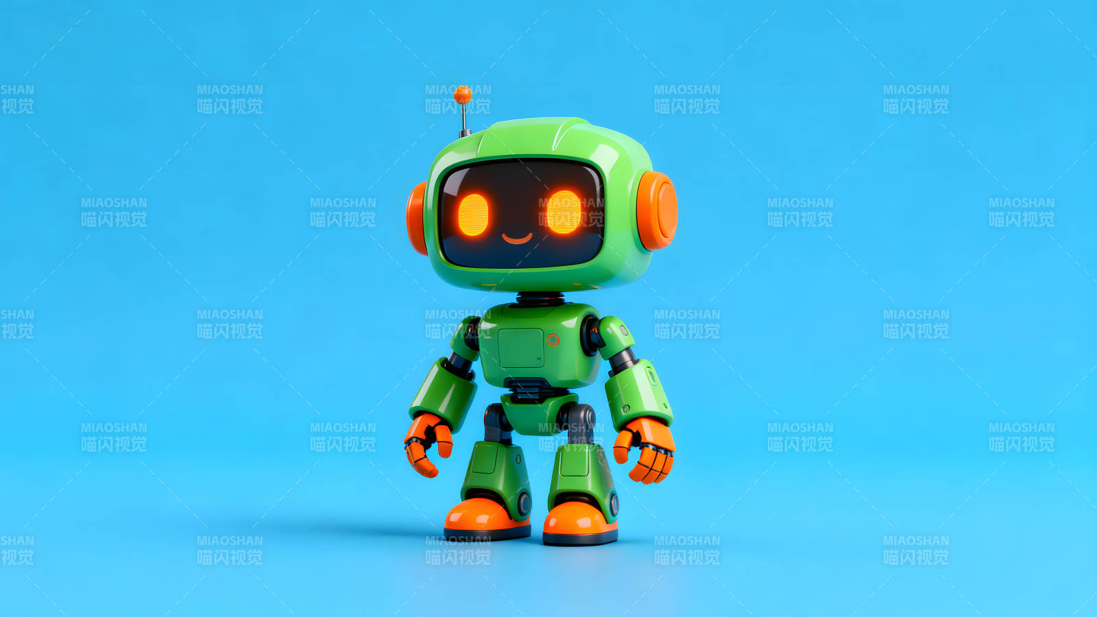 可爱机器人卡通形象设计图片