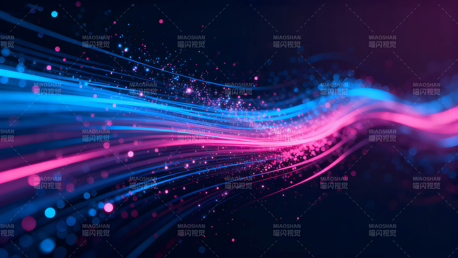 蓝色粉色光束流动抽象背景图片