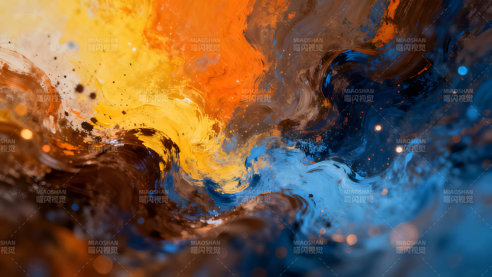 抽象色彩流动漩涡图片