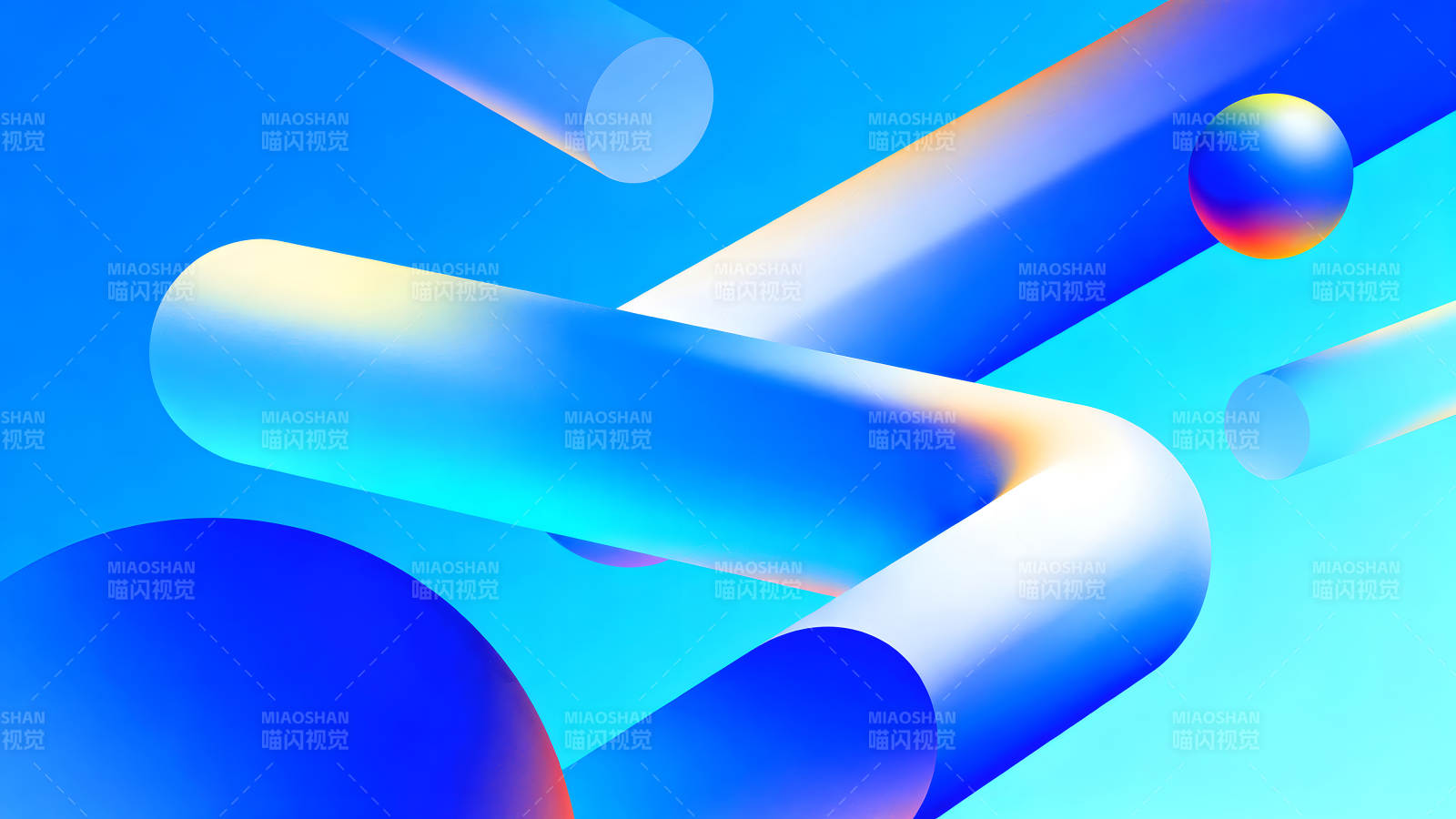 抽象蓝色渐变背景几何图形图片