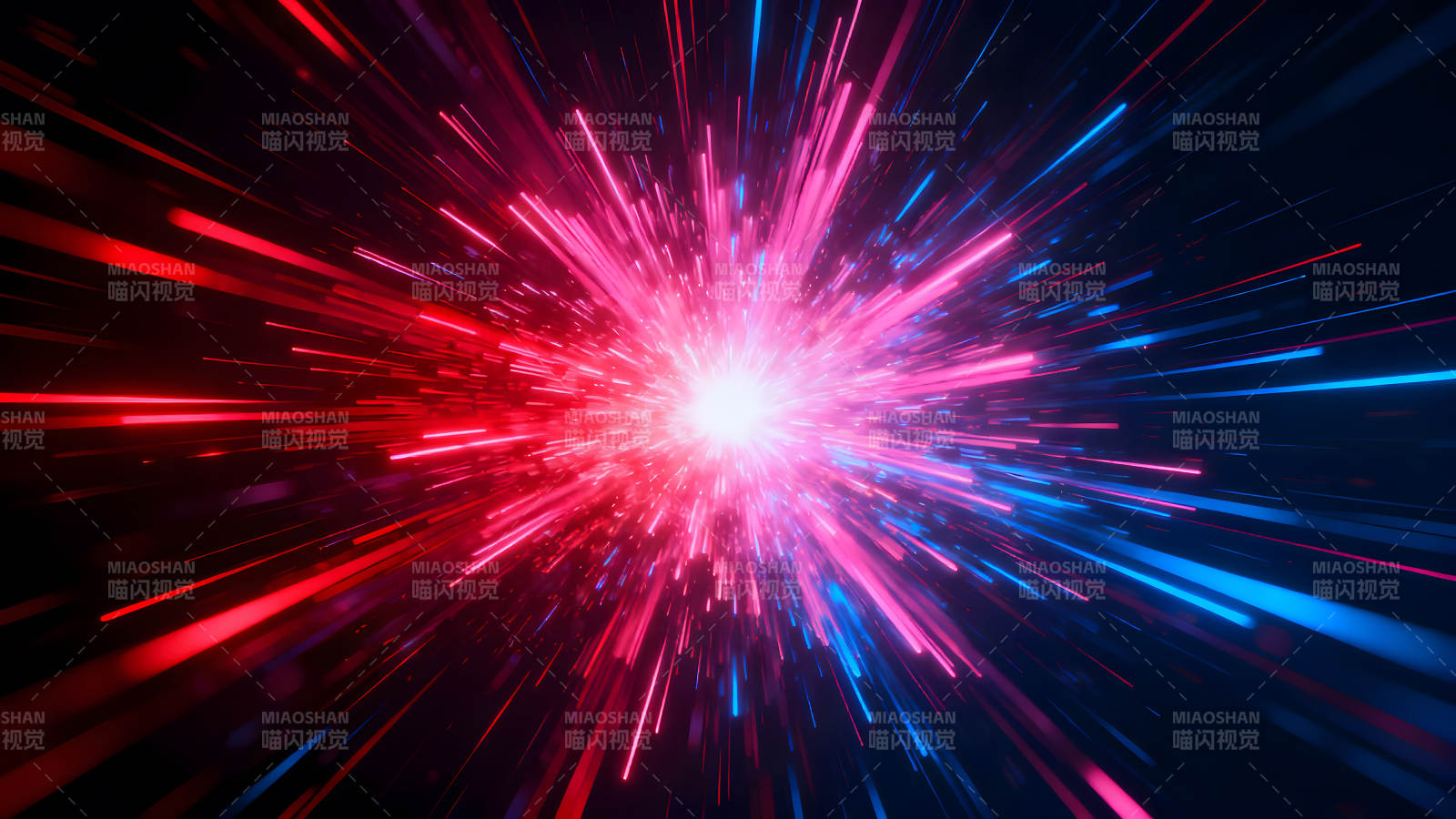 红蓝光线爆发视觉效果图片
