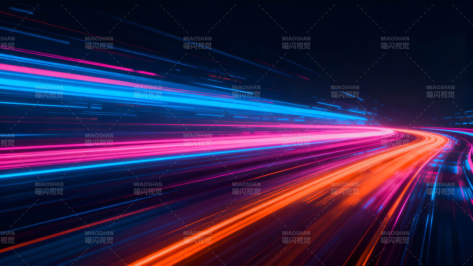 光轨隧道视觉效果速度感十足图片