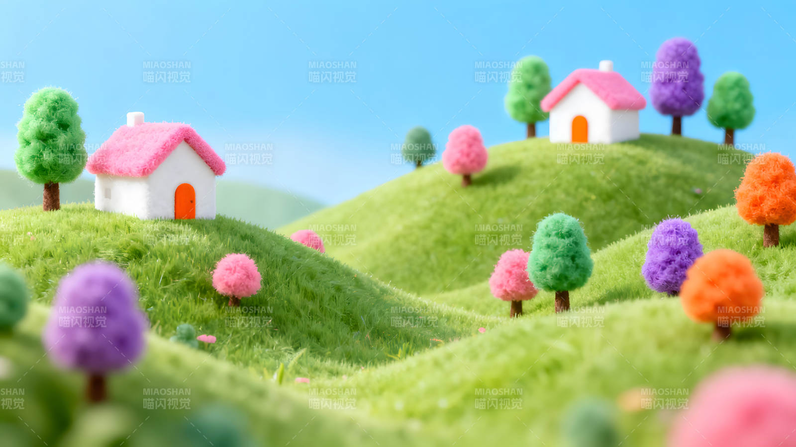 童话世界梦幻场景迷你村落图片