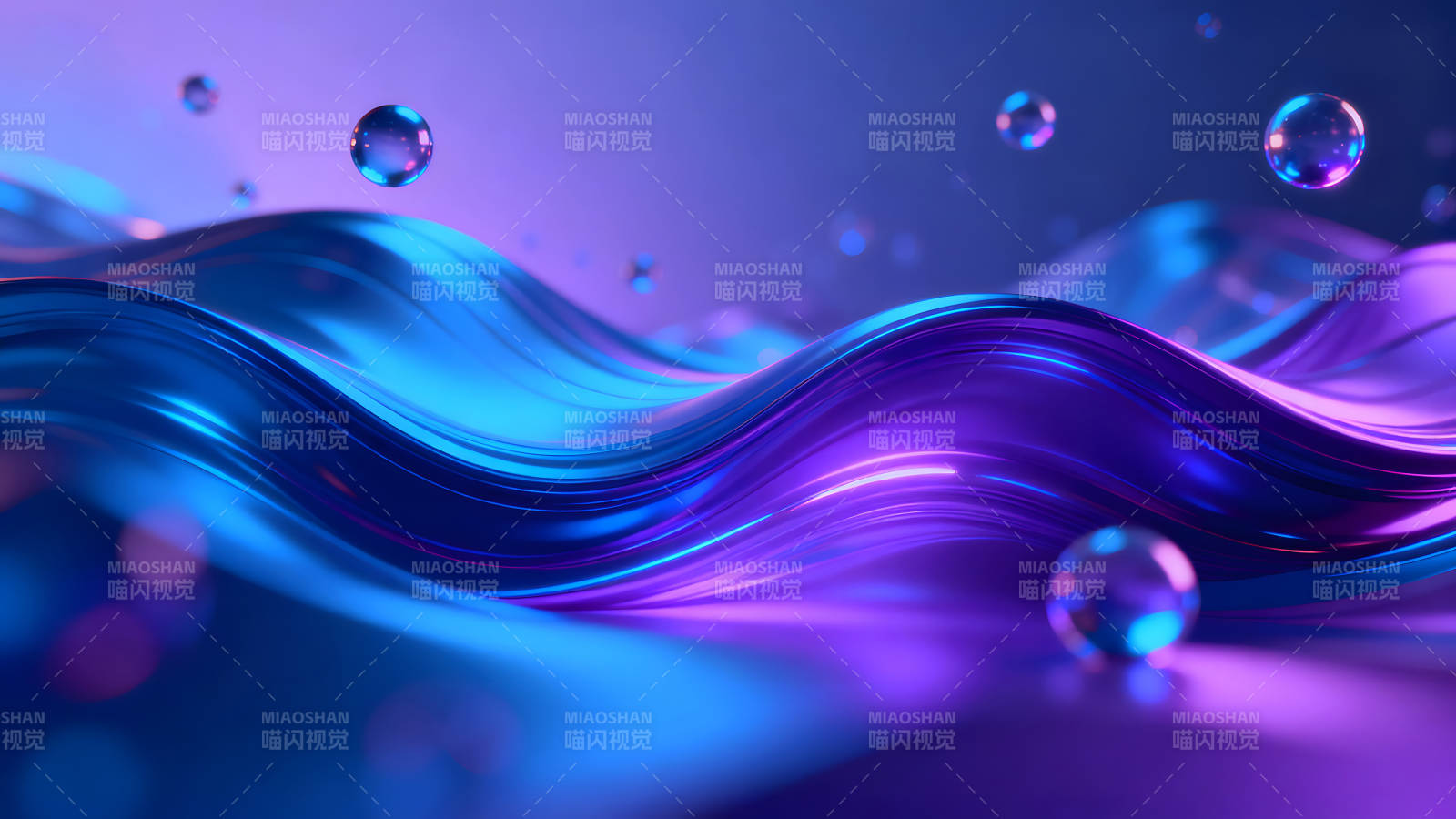 绚丽抽象场景蓝色紫色光影图片