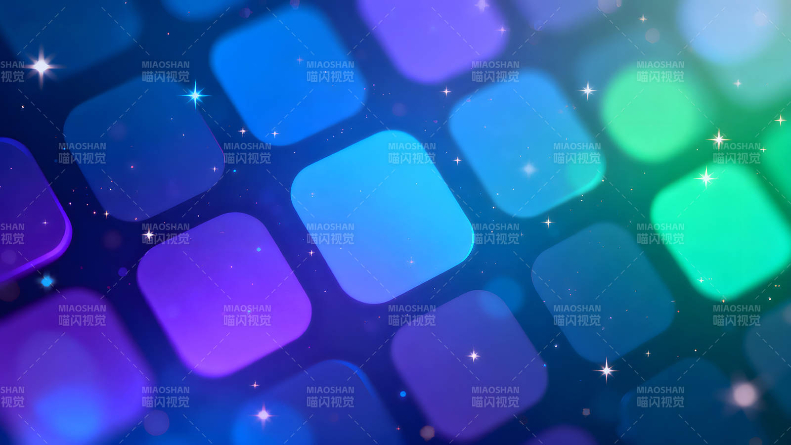 抽象渐变背景中的发光方块图片