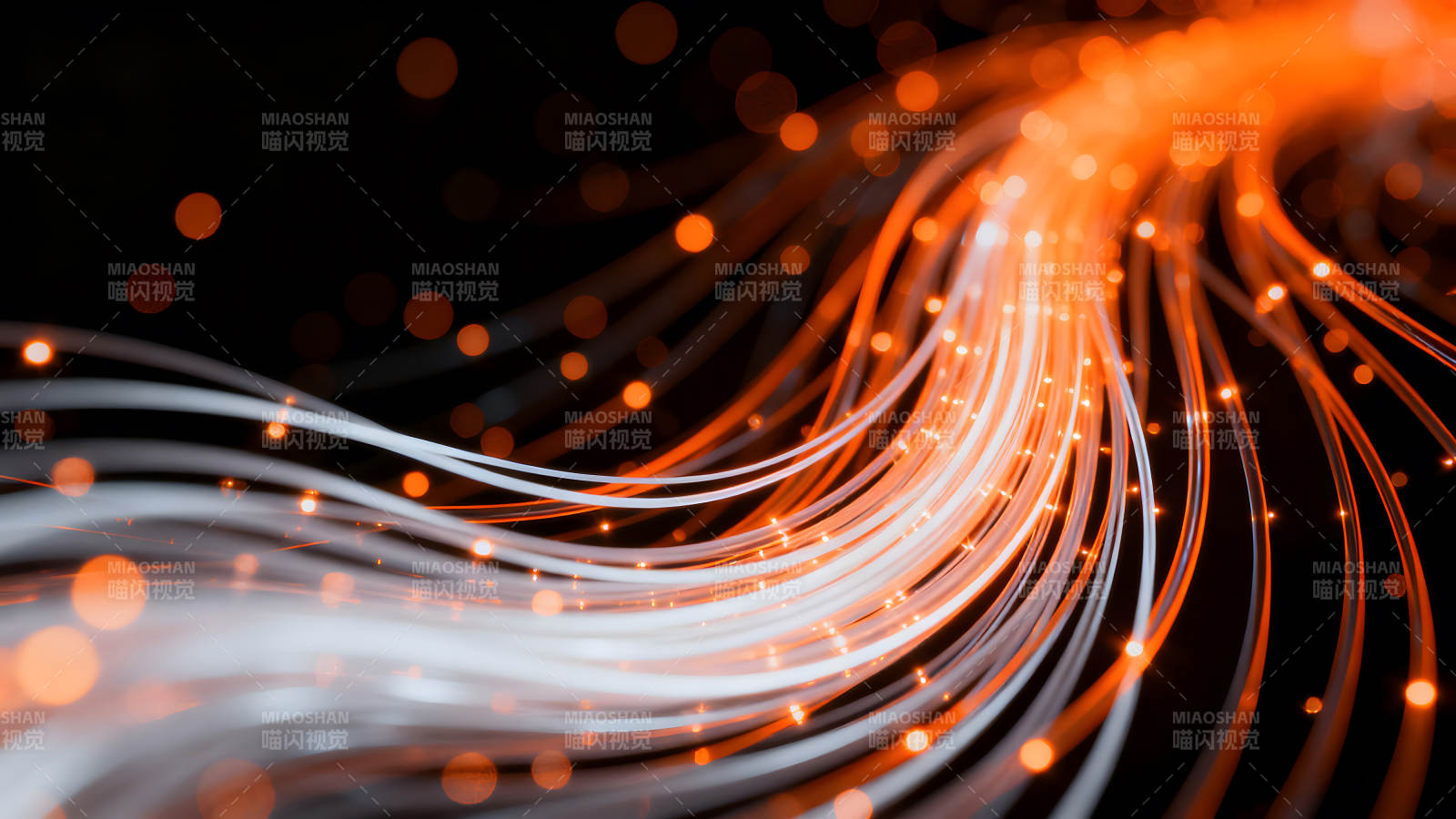 发光光纤交织绚丽的画面图片