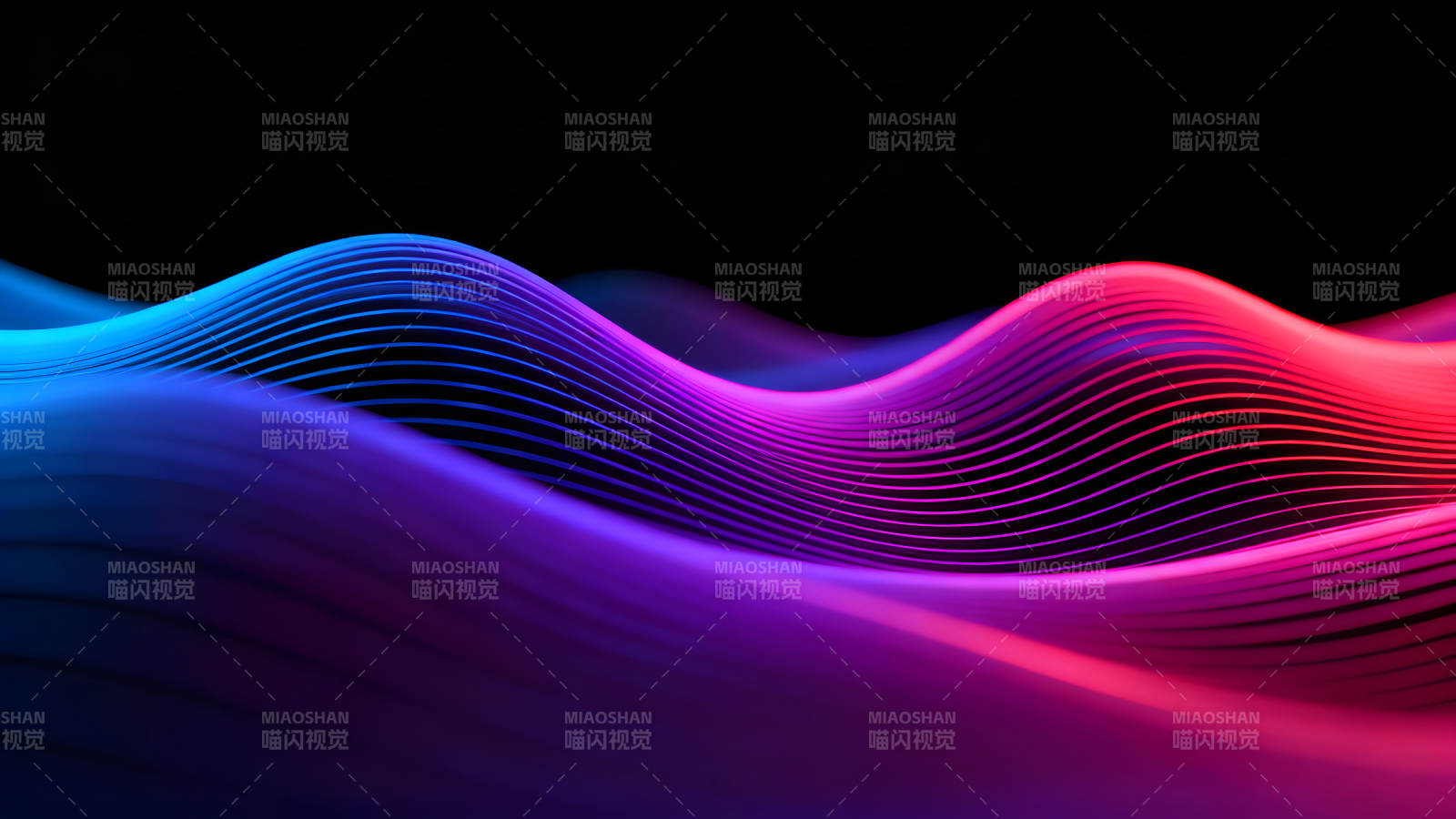 蓝色紫色红色渐变线条抽象画面图片