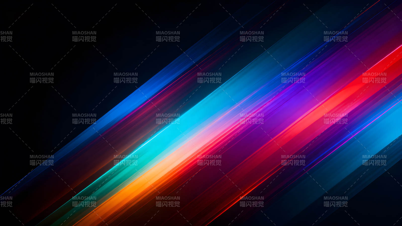 抽象的彩色光线在黑暗中流动图片