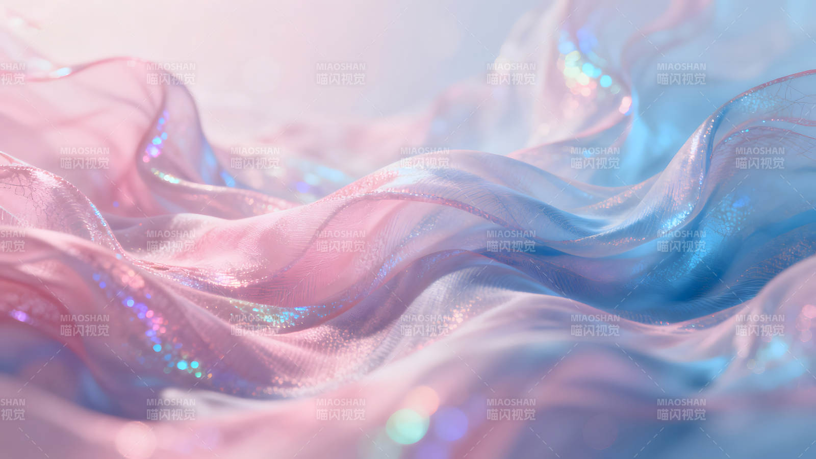 粉蓝丝绸飘逸光影梦幻图片