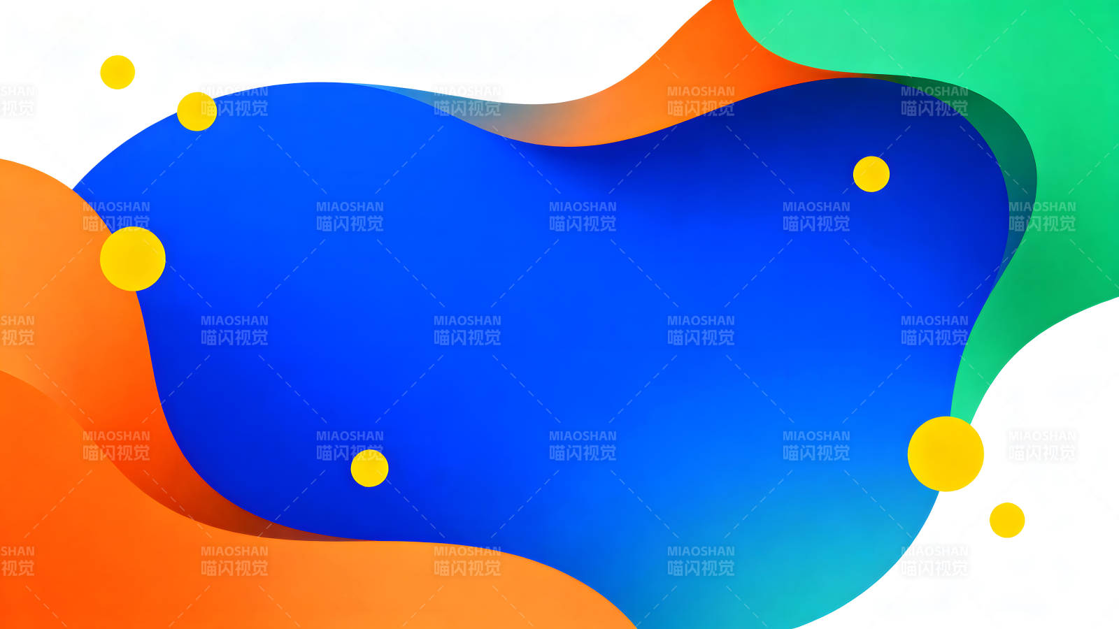 抽象的几何图形背景设计蓝色橙色和黄色点缀图片