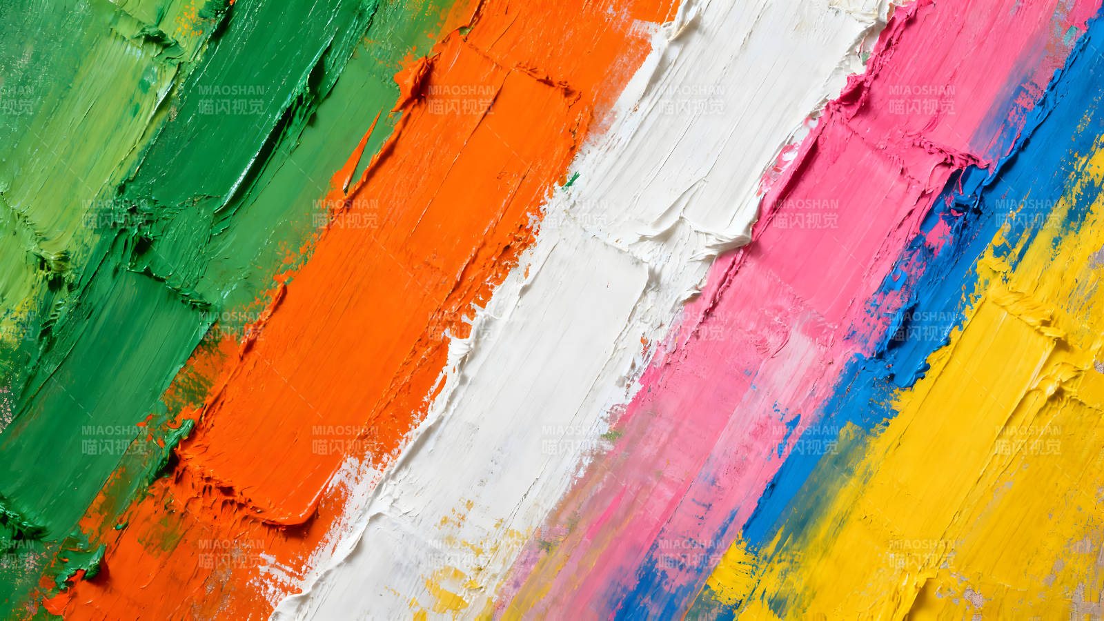色彩斑斓的抽象油画图片