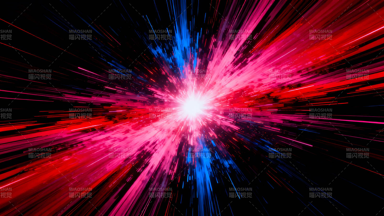 绚丽的光线爆发在黑暗宇宙中图片