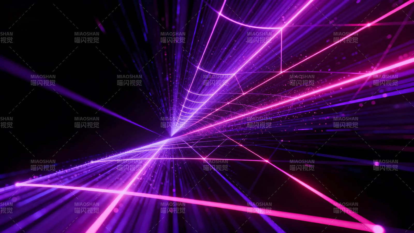 紫色霓虹灯光线科技感十足的画面图片