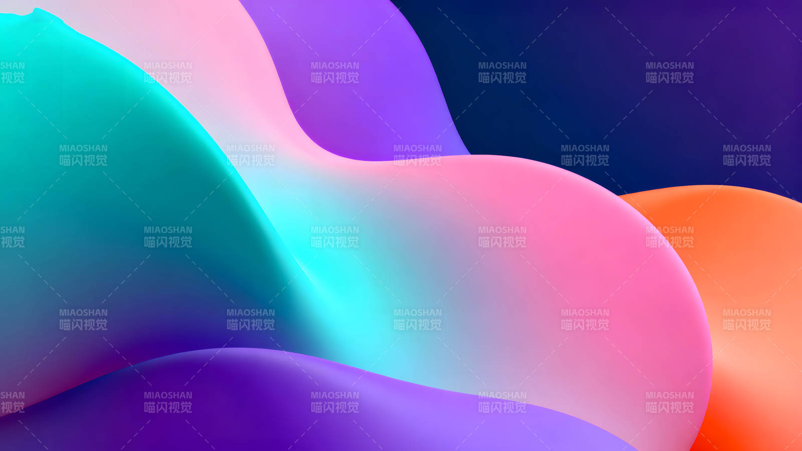 抽象的彩色流动曲线背景图片