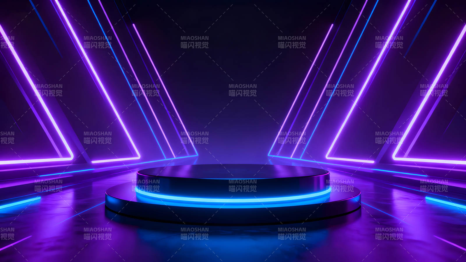 霓虹灯舞台展示科技感图片