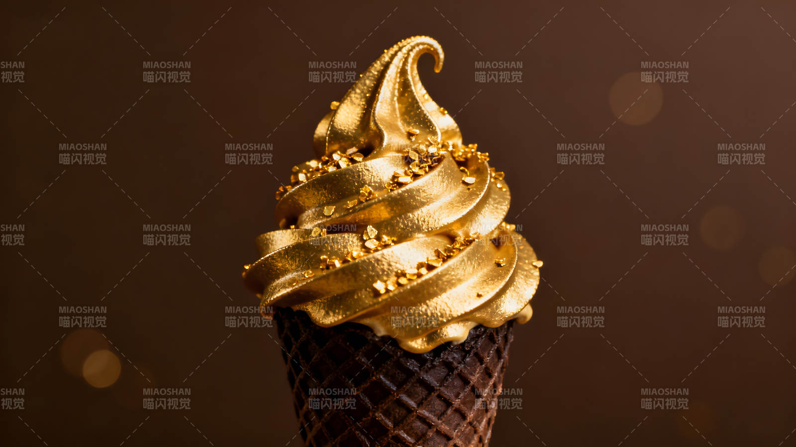 金箔冰淇淋巧克力脆筒图片