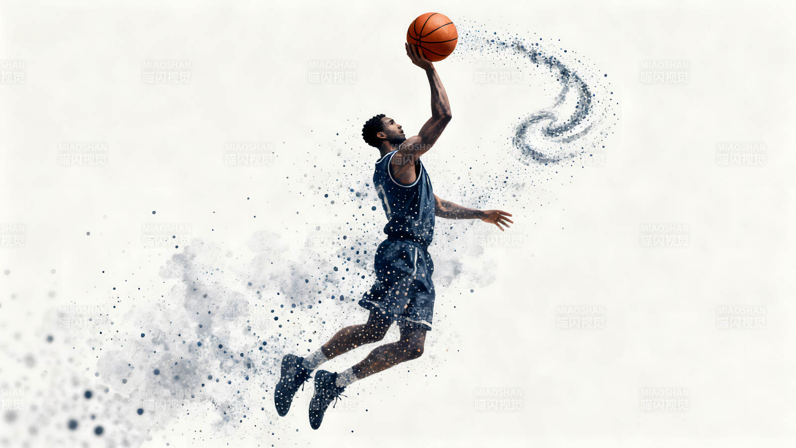篮球运动员跳投瞬间艺术图片