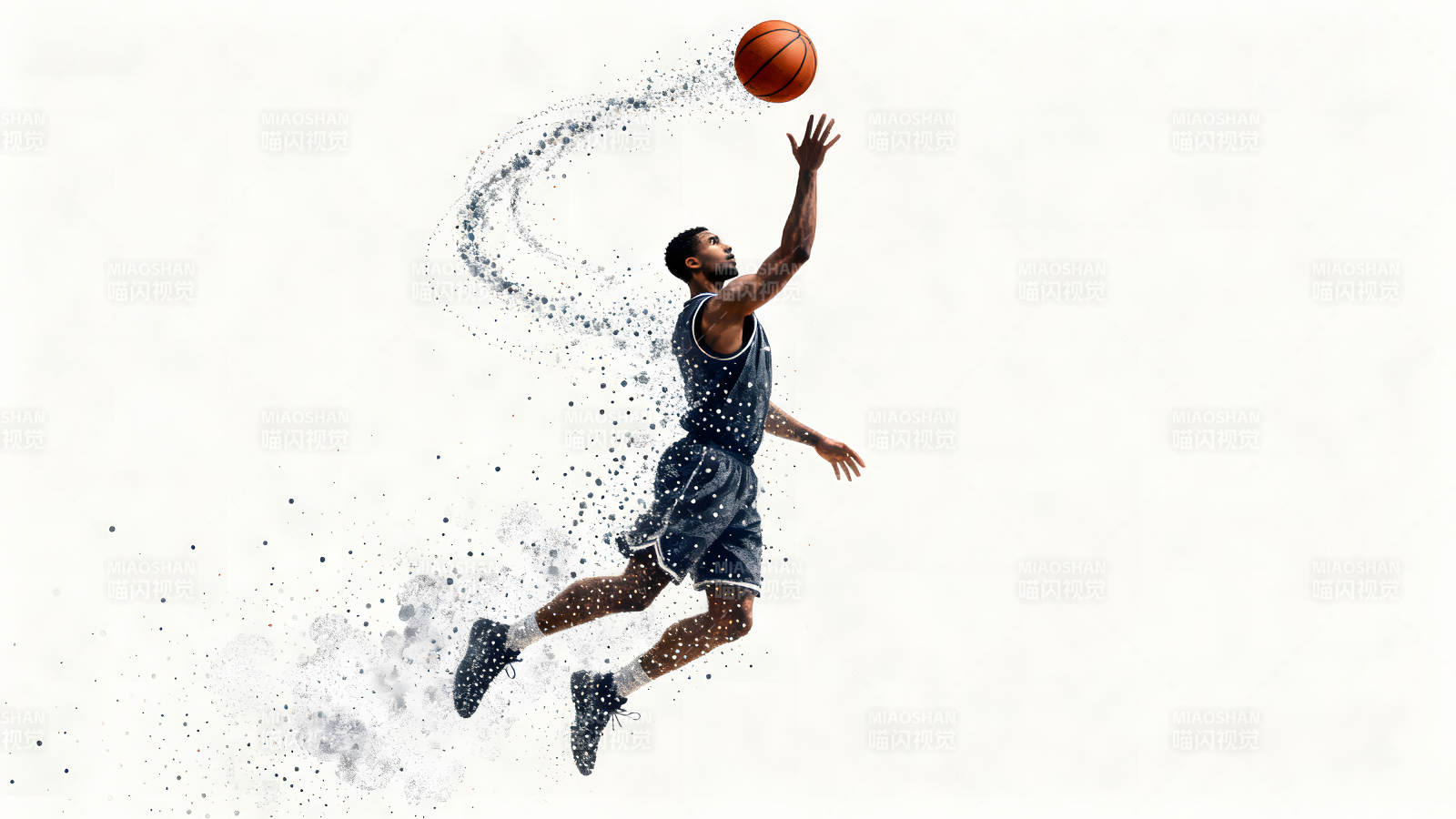篮球运动员跳投瞬间创意图片