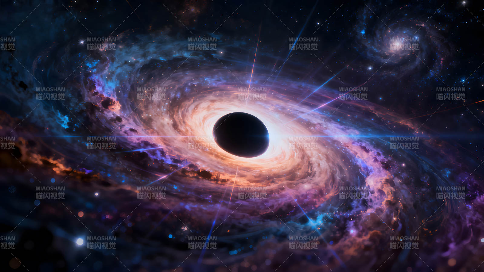 黑洞吞噬星云漩涡宇宙景观图片